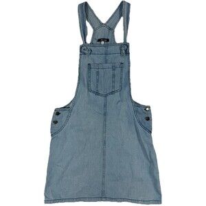 Junior Mile End Denim Overall Dress Size 14 Light Wash Pinafore Adj Straps